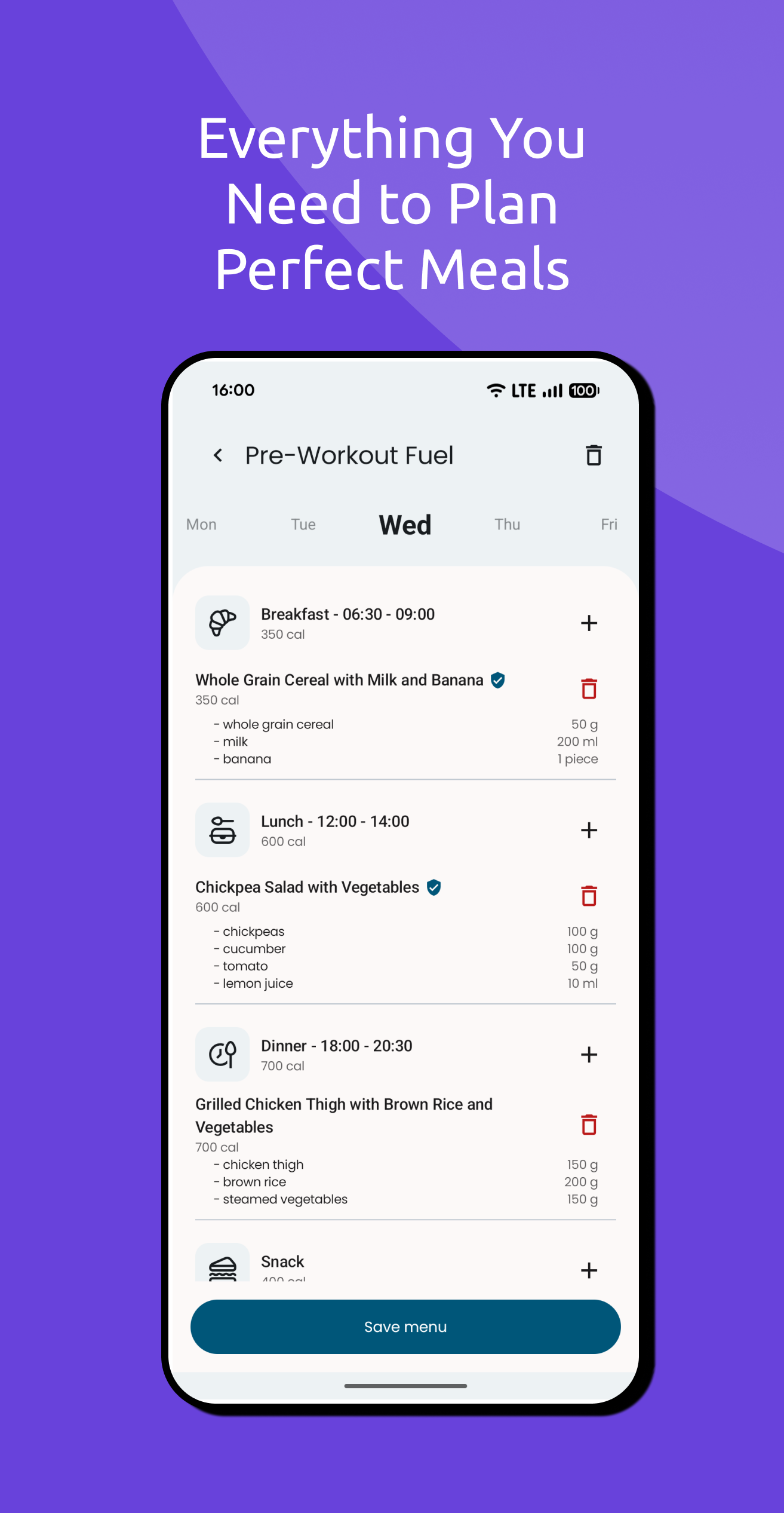 Bento - Weekly Meal Planner & Shopping List Generator
